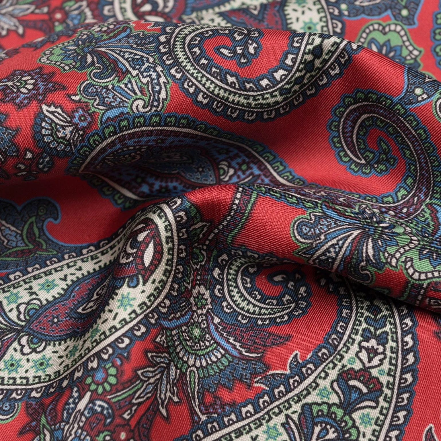 Venezia - Wool Backed Silk Scarf - Red