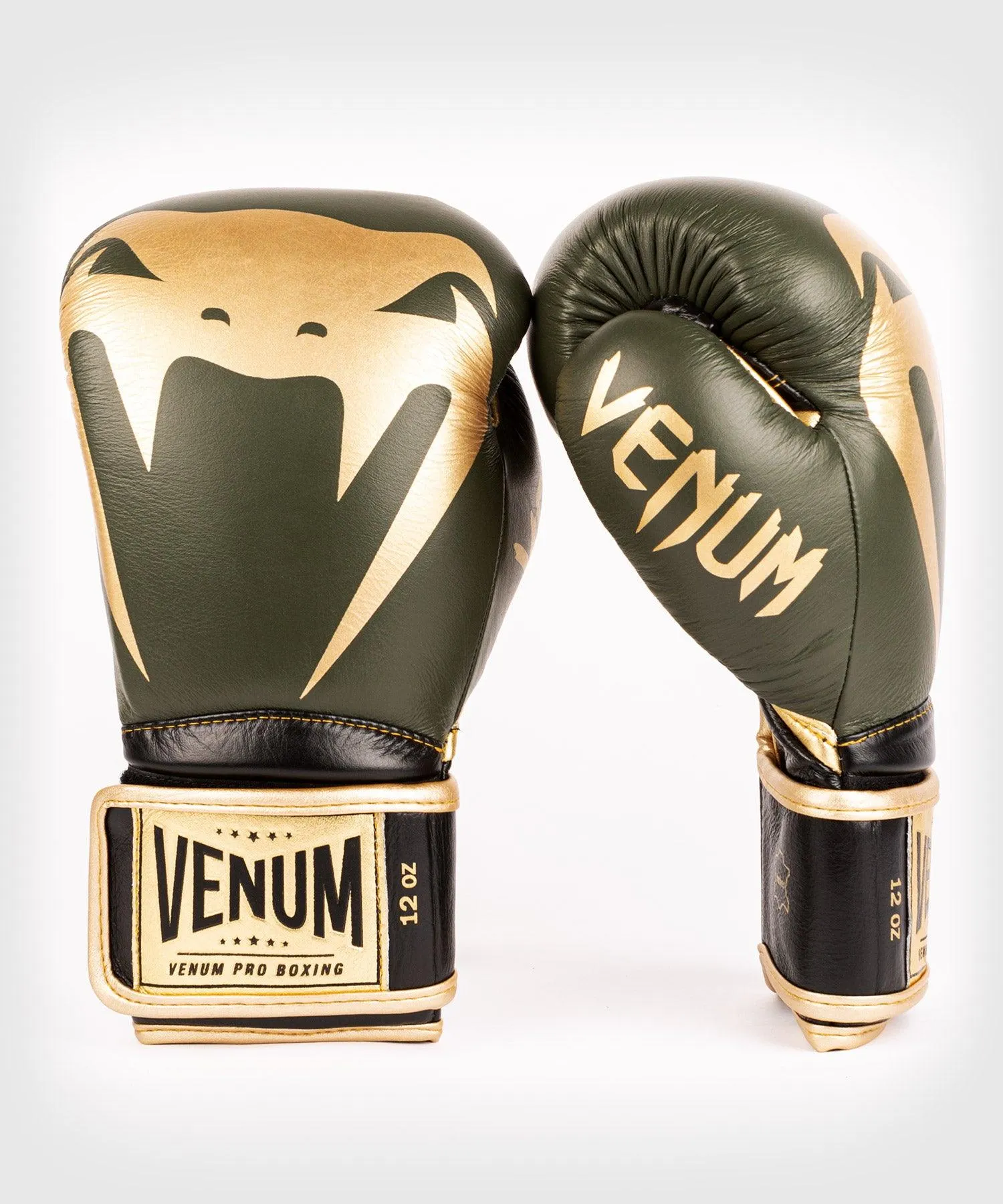 Venum Giant 2.0 Pro Boxing Gloves Velcro - Khaki/Gold