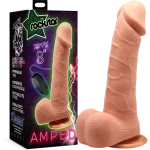 VIBRATING DILDO WITH SUCTION BASE FLESH 8.3 INCH