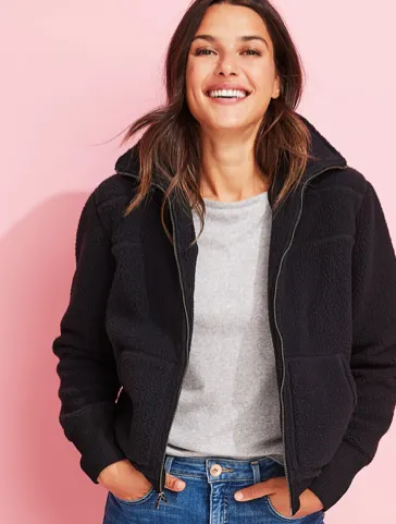 Vineyard Vines | Seamed Sherpa Bomber