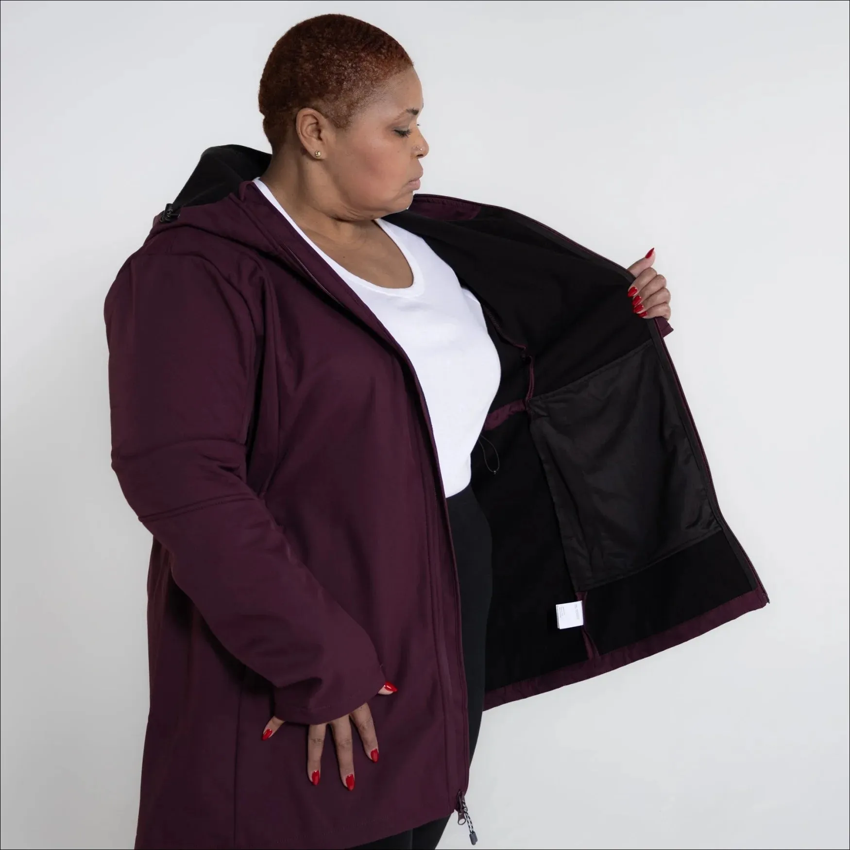 Women’s Plus Size Stowe 1X-6X Mid Length Soft Shell Jacket