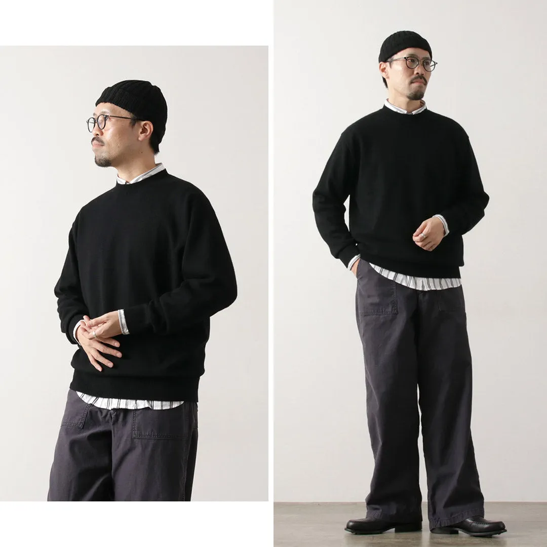 YONETOMI NEW BASIC / Rigid Cashmere Knit Pullover Garment Dyed